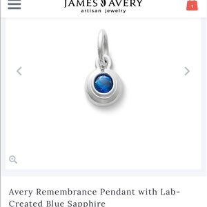 James Avery Sapphire Necklace Charm